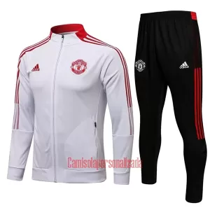 Manchester United Casaco de Treino Conjunto Criança 22/23 Branco Manchester United Casaco de Treino Conjunto Criança 22/23 Branco