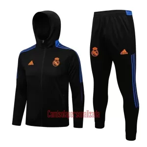 Real Madrid Casaco Capuz Treino 22/23 Preto Azul Real Madrid Casaco Capuz Treino 22/23 Preto Azul