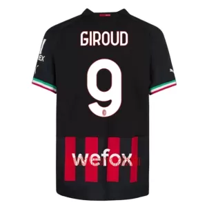 Camisolas AC Milan Olivier Giroud 9 Equipamento Principal 22/23 Camisolas AC Milan Olivier Giroud 9 Equipamento Principal 22/23