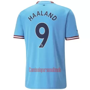 Camisolas Manchester City Erling Haaland 9 Equipamento Principal 22/23 Camisolas Manchester City Erling Haaland 9 Equipamento Principal 22/23