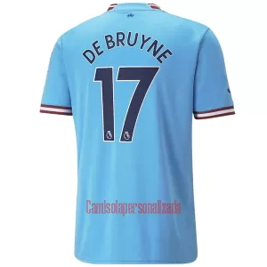 Camisolas Manchester City Kevin De Bruyne 17 Equipamento Principal 22/23 Camisolas Manchester City Kevin De Bruyne 17 Equipamento Principal 22/23