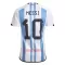 Camisolas Argentina Lionel Messi 10 Equipamento Principal Mundial 2022