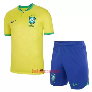 Camisolas Brasil Criança Equipamento Principal Mundial 2022 Camisolas Brasil Criança Equipamento Principal Mundial 2022