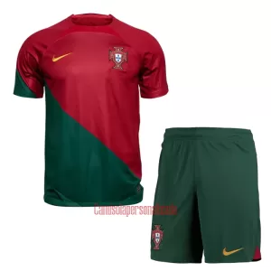 Camisolas Portugal Criança Equipamento Principal Mundial 2022 Camisolas Portugal Criança Equipamento Principal Mundial 2022