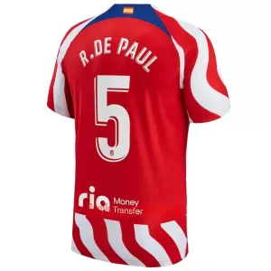 Camisolas Atlético Madrid Rodrigo de Paul 5 Equipamento Principal 22/23 Camisolas Atlético Madrid Rodrigo de Paul 5 Equipamento Principal 22/23