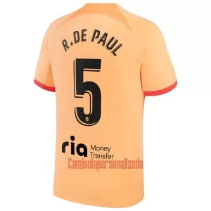 Camisolas Atlético Madrid Rodrigo de Paul 5 Equipamento Terceiro 22/23 Camisolas Atlético Madrid Rodrigo de Paul 5 Equipamento Terceiro 22/23