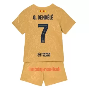 Camisolas FC Barcelona Ousmane Dembélé 7 Criança Equipamento Alternativo 22/23 Camisolas FC Barcelona Ousmane Dembélé 7 Criança Equipamento Alternativo 22/23