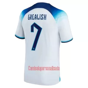 Camisolas Inglaterra Jack Grealish 7 Equipamento Principal Mundial 2022 Camisolas Inglaterra Jack Grealish 7 Equipamento Principal Mundial 2022