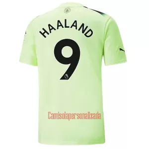 Camisolas Manchester City Erling Haaland 9 Equipamento Terceiro 22/23 Camisolas Manchester City Erling Haaland 9 Equipamento Terceiro 22/23