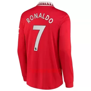 Camisolas Manchester United Cristiano Ronaldo 7 Equipamento Principal 22/23 Manga Comprida Camisolas Manchester United Cristiano Ronaldo 7 Equipamento Principal 22/23 Manga Comprida
