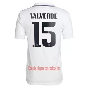 Camisolas Real Madrid Federico Valverde 15 Equipamento Principal 22/23 Camisolas Real Madrid Federico Valverde 15 Equipamento Principal 22/23