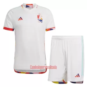 Camisolas Bélgica Criança Equipamento Alternativo Mundial 2022 Camisolas Bélgica Criança Equipamento Alternativo Mundial 2022