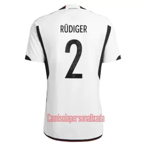 Camisolas Alemanha Antonio Rudiger 2 Equipamento Principal Mundial 2022