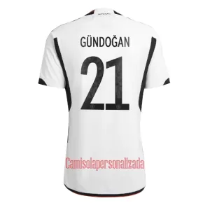 Camisolas Alemanha Ilkay Gündogan 21 Equipamento Principal Mundial 2022