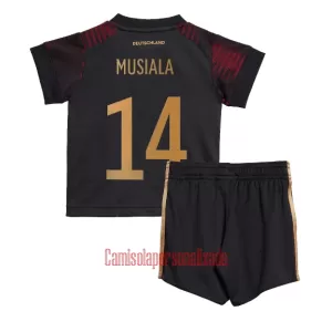 Camisolas Alemanha Jamal Musiala 14 Criança Equipamento Alternativo Mundial 2022