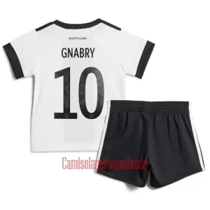 Camisolas Alemanha Serge Gnabry 10 Criança Equipamento Principal Mundial 2022