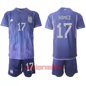 Camisolas Argentina Alejandro Gomez 17 Criança Equipamento Alternativo Mundial 2022 Camisolas Argentina Alejandro Gomez 17 Criança Equipamento Alternativo Mundial 2022