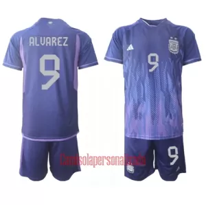 Camisolas Argentina Julián Álvarez 9 Criança Equipamento Alternativo Mundial 2022 Camisolas Argentina Julián Álvarez 9 Criança Equipamento Alternativo Mundial 2022