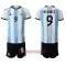 Camisolas Argentina Julián Álvarez 9 Criança Equipamento Principal Mundial 2022
