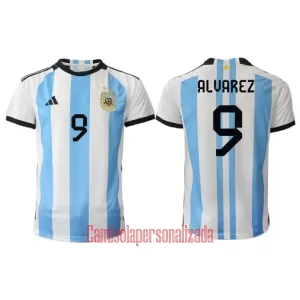 Camisolas Argentina Julián Álvarez 9 Equipamento Principal Mundial 2022 Camisolas Argentina Julián Álvarez 9 Equipamento Principal Mundial 2022