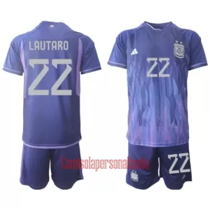 Camisolas Argentina Lautaro Martínez 22 Criança Equipamento Alternativo Mundial 2022 Camisolas Argentina Lautaro Martínez 22 Criança Equipamento Alternativo Mundial 2022