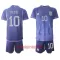 Camisolas Argentina Lionel Messi 10 Criança Equipamento Alternativo Mundial 2022