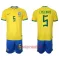 Camisolas Brasil Casemiro 5 Criança Equipamento Principal Mundial 2022
