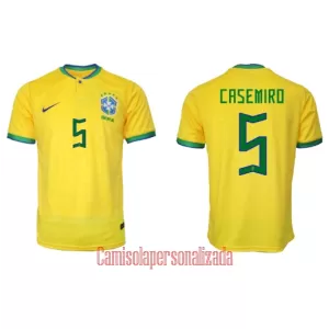 Camisolas Brasil Casemiro 5 Equipamento Principal Mundial 2022 Camisolas Brasil Casemiro 5 Equipamento Principal Mundial 2022