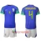 Camisolas Brasil Marquinhos 4 Criança Equipamento Alternativo Mundial 2022
