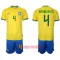 Camisolas Brasil Marquinhos 4 Criança Equipamento Principal Mundial 2022