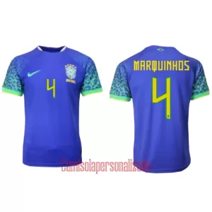 Camisolas Brasil Marquinhos 4 Equipamento Alternativo Mundial 2022 Camisolas Brasil Marquinhos 4 Equipamento Alternativo Mundial 2022