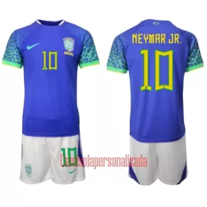 Camisolas Brasil Neymar Jr 10 Criança Equipamento Alternativo Mundial 2022 Camisolas Brasil Neymar Jr 10 Criança Equipamento Alternativo Mundial 2022