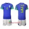 Camisolas Brasil Thiago Silva 3 Criança Equipamento Alternativo Mundial 2022