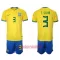 Camisolas Brasil Thiago Silva 3 Criança Equipamento Principal Mundial 2022