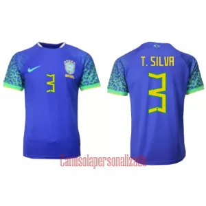 Camisolas Brasil Thiago Silva 3 Equipamento Alternativo Mundial 2022 Camisolas Brasil Thiago Silva 3 Equipamento Alternativo Mundial 2022