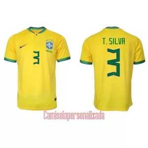 Camisolas Brasil Thiago Silva 3 Equipamento Principal Mundial 2022 Camisolas Brasil Thiago Silva 3 Equipamento Principal Mundial 2022