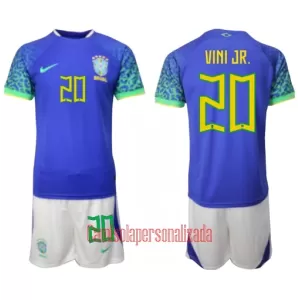 Camisolas Brasil Vinicius Junior 20 Criança Equipamento Alternativo Mundial 2022 Camisolas Brasil Vinicius Junior 20 Criança Equipamento Alternativo Mundial 2022