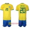 Camisolas Brasil Vinicius Junior 20 Criança Equipamento Principal Mundial 2022