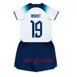 Camisolas Inglaterra Mason Mount 19 Criança Equipamento Principal Mundial 2022 Camisolas Inglaterra Mason Mount 19 Criança Equipamento Principal Mundial 2022
