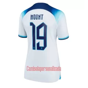 Camisolas Inglaterra Mason Mount 19 Mulher Equipamento Principal Mundial 2022 Camisolas Inglaterra Mason Mount 19 Mulher Equipamento Principal Mundial 2022