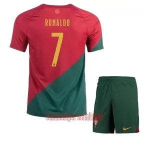 Camisolas Portugal Cristiano Ronaldo 7 Criança Equipamento Principal Mundial 2022 Camisolas Portugal Cristiano Ronaldo 7 Criança Equipamento Principal Mundial 2022