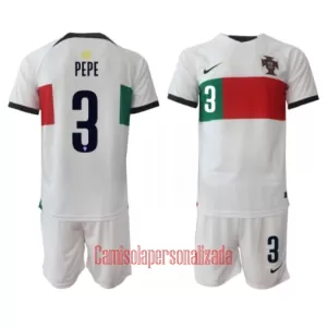 Camisolas Portugal Pepe 3 Criança Equipamento Alternativo Mundial 2022 Camisolas Portugal Pepe 3 Criança Equipamento Alternativo Mundial 2022