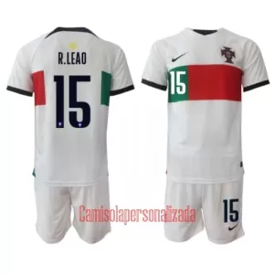 Camisolas Portugal Rafael Leão 15 Criança Equipamento Alternativo Mundial 2022 Camisolas Portugal Rafael Leão 15 Criança Equipamento Alternativo Mundial 2022