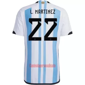 Camisolas Argentina L. MARTINEZ 22 Equipamento Principal Mundial 2022 Camisolas Argentina L. MARTINEZ 22 Equipamento Principal Mundial 2022