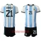Camisolas Argentina Paulo Dybala 21 Criança Equipamento Principal Mundial 2022