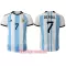 Camisolas Argentina Rodrigo de Paul 7 Equipamento Principal Mundial 2022