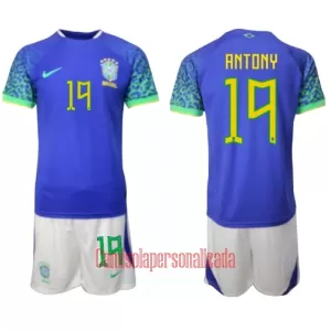 Camisolas Brasil Antony Santos 19 Criança Equipamento Alternativo Mundial 2022 Camisolas Brasil Antony Santos 19 Criança Equipamento Alternativo Mundial 2022