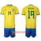 Camisolas Brasil Antony Santos 19 Criança Equipamento Principal Mundial 2022