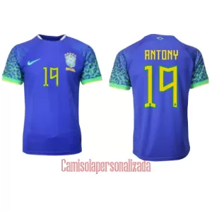 Camisolas Brasil Antony Santos 19 Equipamento Alternativo Mundial 2022 Camisolas Brasil Antony Santos 19 Equipamento Alternativo Mundial 2022