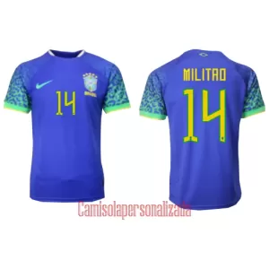 Camisolas Brasil Éder Militão 14 Equipamento Alternativo Mundial 2022 Camisolas Brasil Éder Militão 14 Equipamento Alternativo Mundial 2022